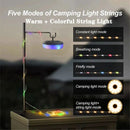 ASgrove 4-in-1 Solar Camping Waterproof String Lights