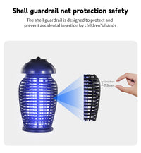 ASgrove 3-in-1 Outdoor Bug Zapper with LED Light – 4000V Electric Mosquito Killer Lamp for Outdoors