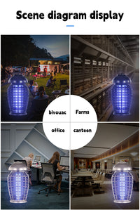 ASgrove 3-in-1 Outdoor Bug Zapper with LED Light – 4000V Electric Mosquito Killer Lamp for Outdoors
