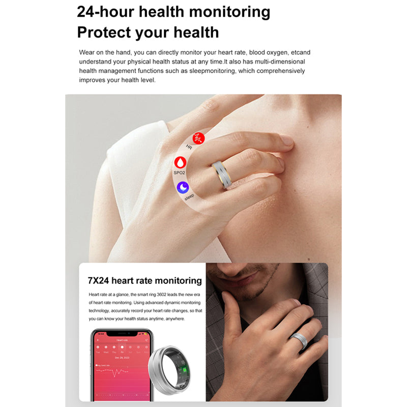 ASgrove Smart Fitness Ring 2025 – Ultra-Slim Gesture Control Health Tracker for Men & Women