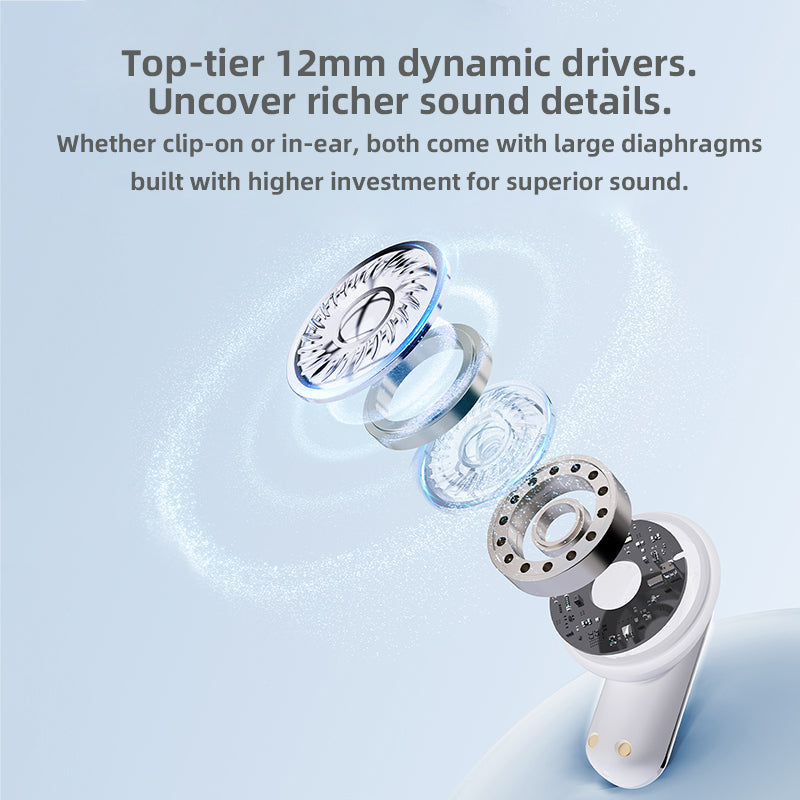 ASgrove Dual-Style Couple Bluetooth Earbuds