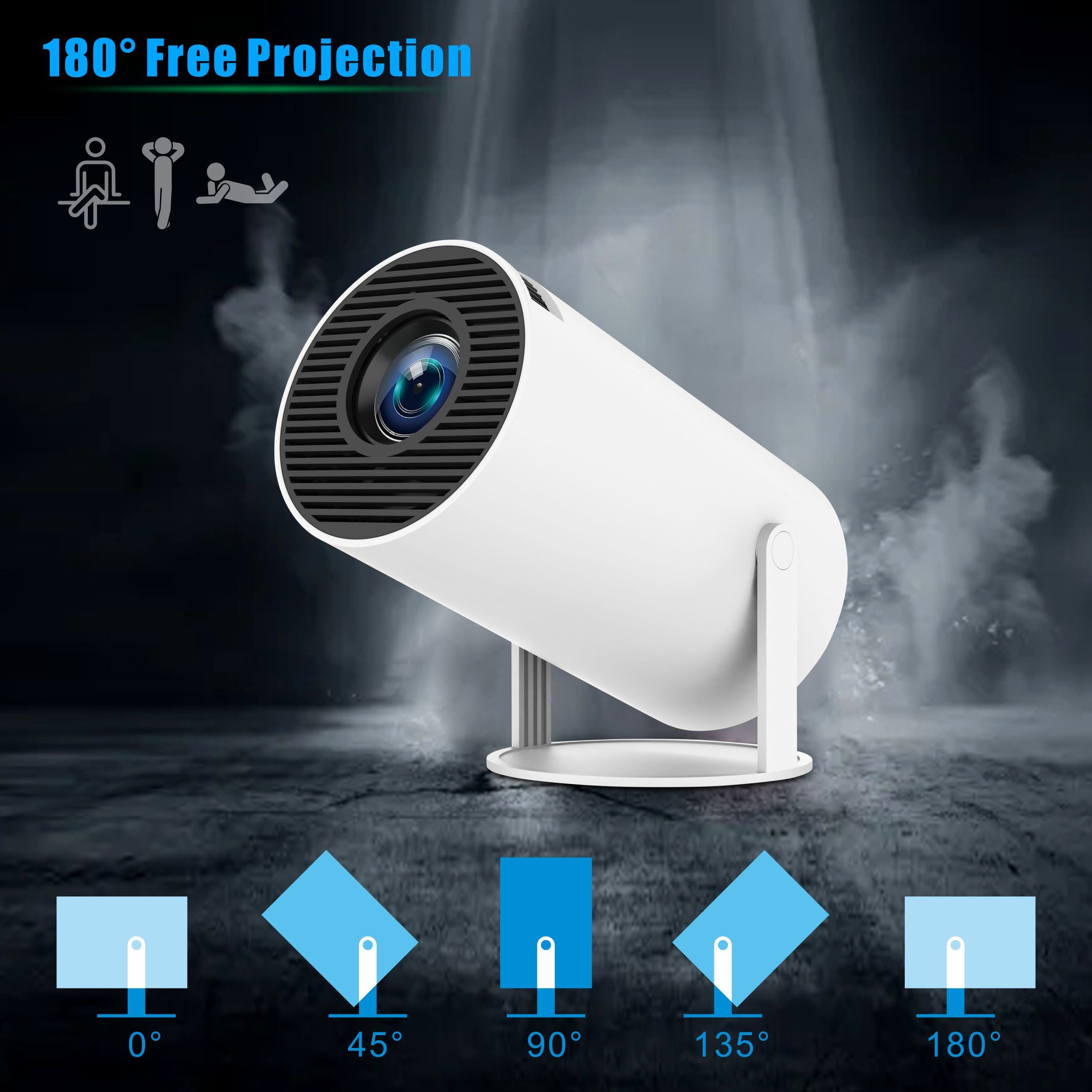 ASgrove Portable Mini Lightweight Home & Outdoor Movie Projector